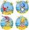 4 Pack Stamped Cross Stitch Kits for Adults - Gnome Flower Embroidery Kits for Beginners Adults